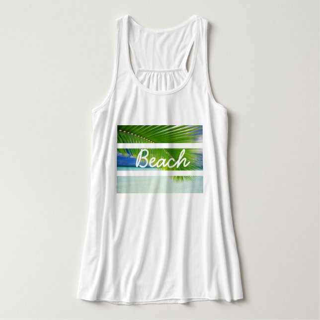 Débardeur de plage tropicale féminine (Design devant)