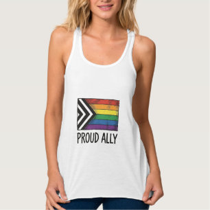 Débardeur Dessin de T-Shirt Vectoriel Drapeau de Fierté Alli