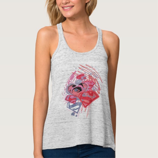 Débardeur Diamants et lèvres Supergirl (Devant)