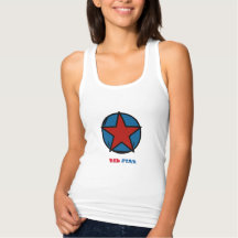 Débardeur dos nageur, coupe cintrée, "RED STAR"