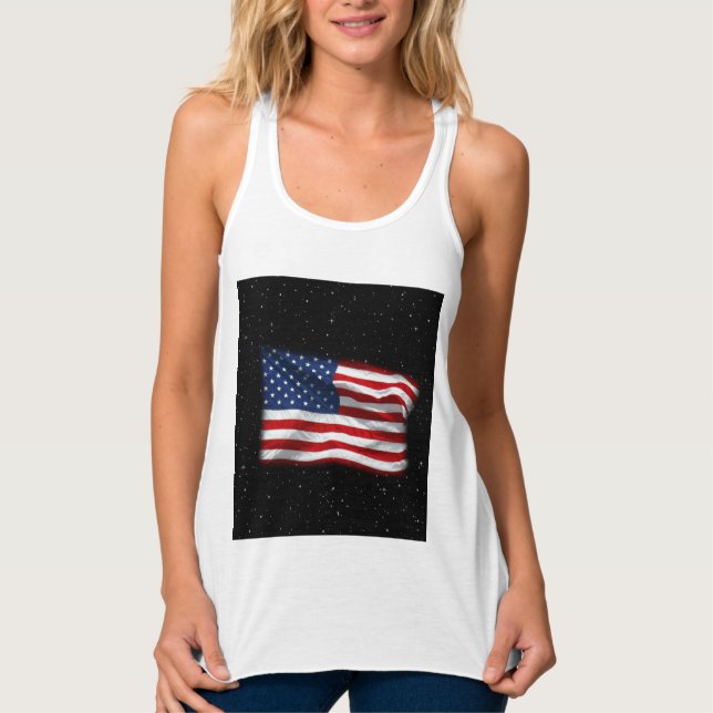 Débardeur Drapeau américain patriotique États-Unis (Devant)