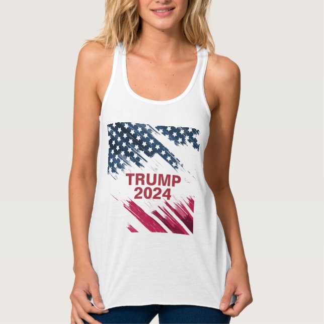 Débardeur Drapeau américain Trump 2024 (Devant)