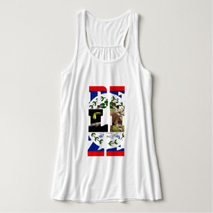 Débardeur Drapeau Belize, Tapir & T-shirt d'oiseaux Toucan