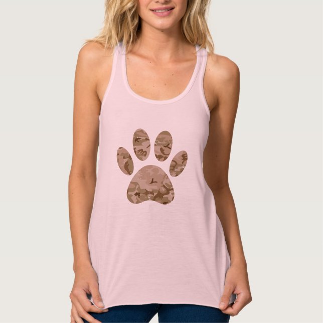Débardeur Empreinte de patte en détresse de Camo Dog du dése (Devant)