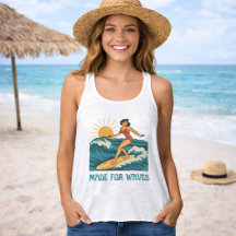 Fabriqué pour les vagues | Épinglé Rétro Fille de 