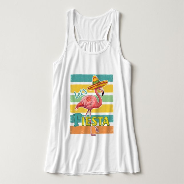 Débardeur Faisons la Fête Flamant Cinco De Mayo (Design devant)