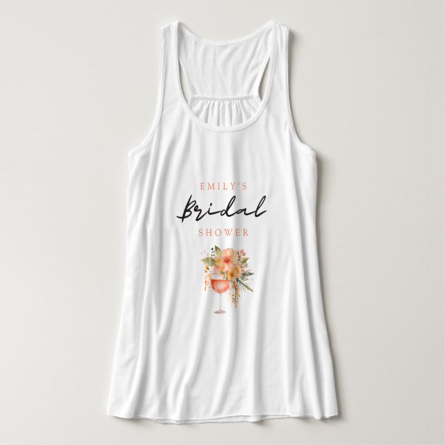 Débardeur Fête des mariées florale Aperol Spritz (Design devant)