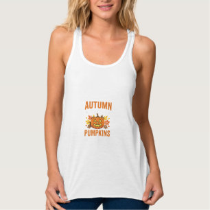 Débardeur Feuilles d'automne Citrouille Halloween Design