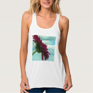 Débardeur Gilet rose de fleur