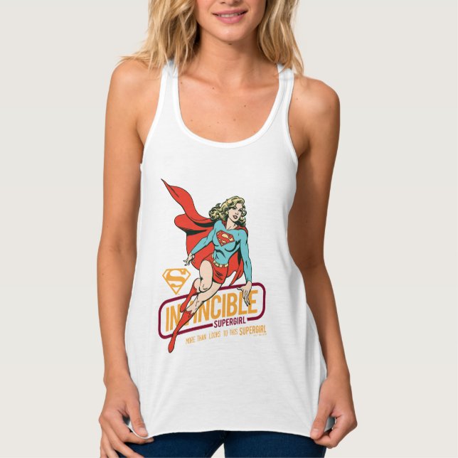 Débardeur Graphique rétro-invincible Supergirl (Devant)