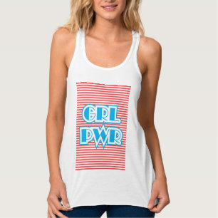 Débardeur GRL PWR, Girl Power, chemise girly, drôle de typog