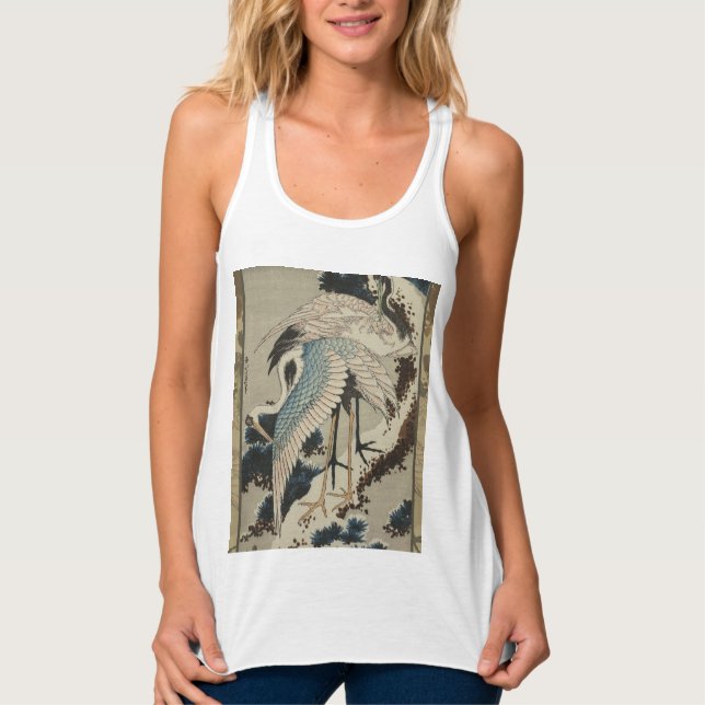 Débardeur Grues sur un pin couvert de neige Hokusai (Devant)