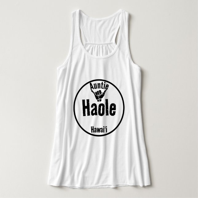 DÉBARDEUR HAOLE AUNTIE SHAKA HAWAII (Design devant)