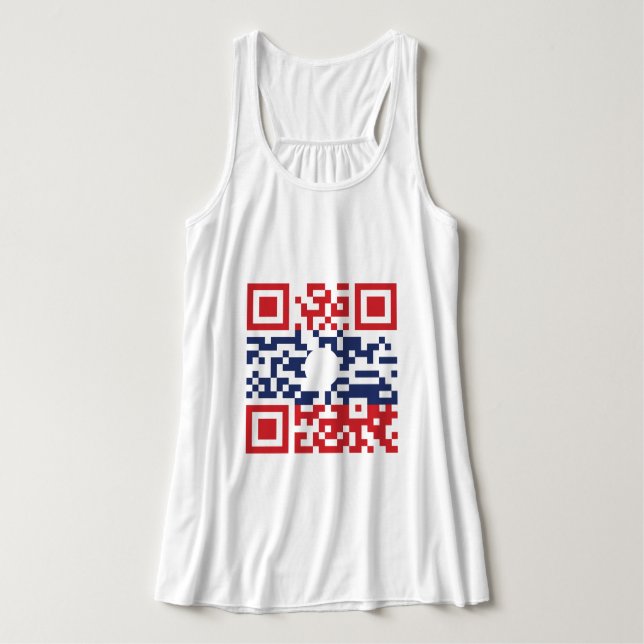 Débardeur I Love Laos (Khoy Huk Lao) Drapeau QR Code | Geek  (Design devant)