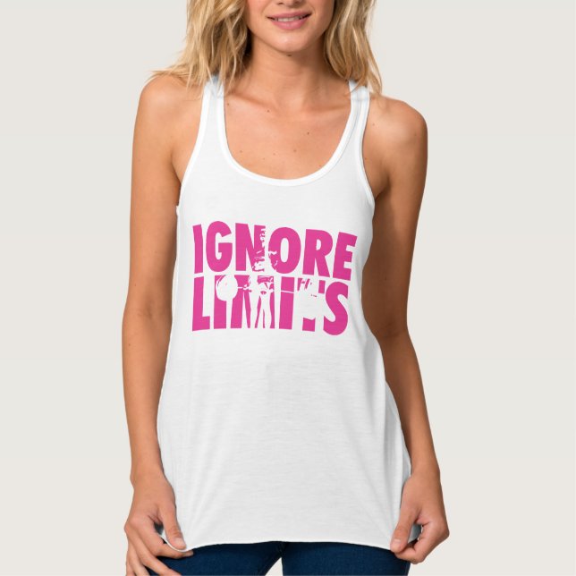 Débardeur IGNORE LIMITS - Motivation pour l'haltérophilie de (Devant)