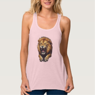 Débardeur Illustration du lion en colère de Fierce