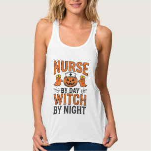 Débardeur Infirmière Halloween Sorcière la nuit Vintage Shir