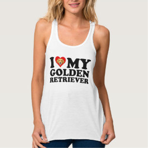 Débardeur J'aime (Cœur) Mon Golden Retriever