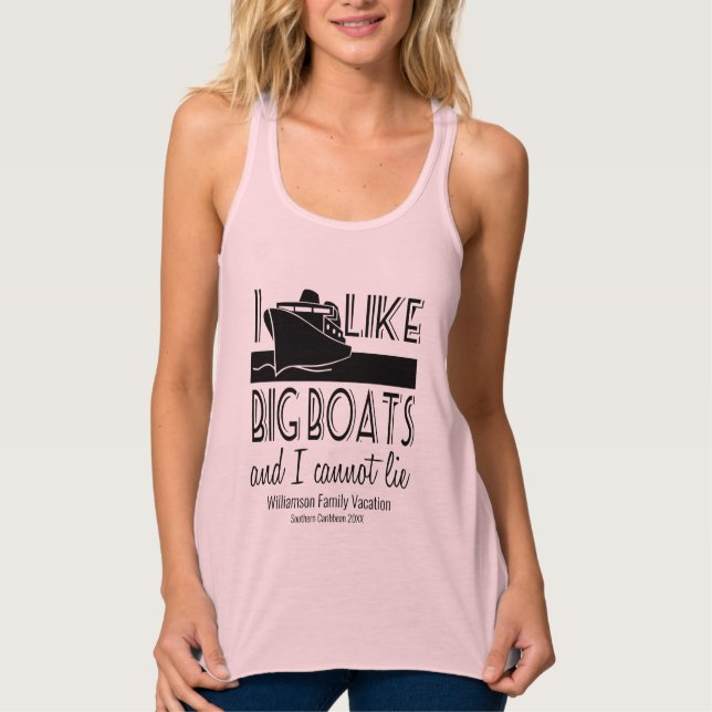 Débardeur J'aime les gros bateaux et je ne peux pas mentir F (Devant)