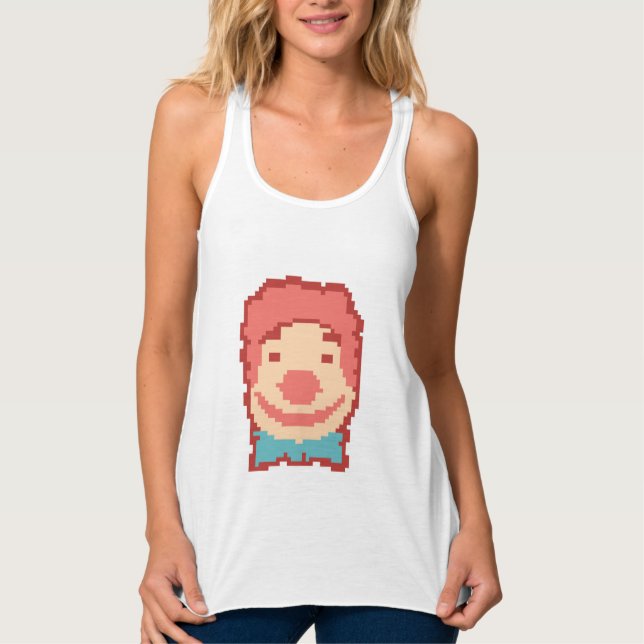 Débardeur Joli visage de clown pixellisé lancer oreiller ser (Devant)
