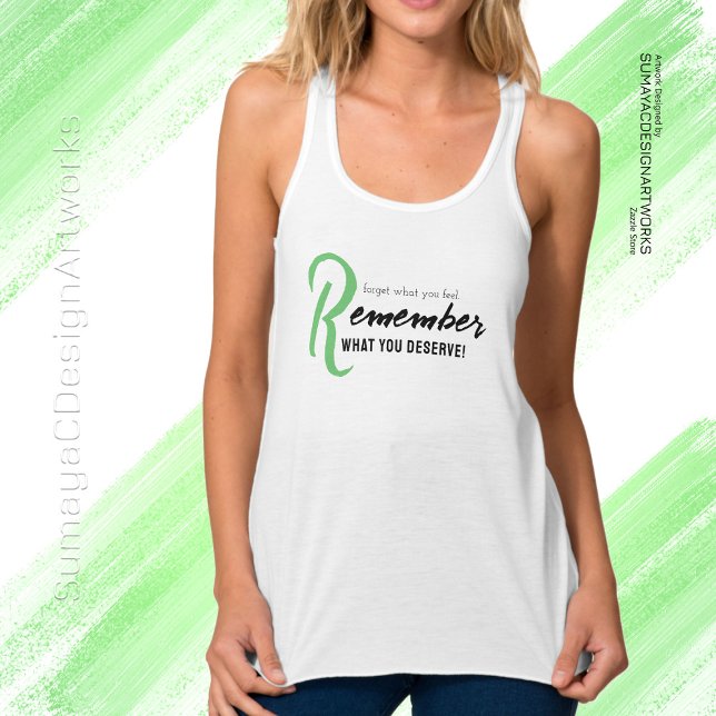 Débardeur Jolie motivation Green Typographie noir T-shirt (Créateur téléchargé)