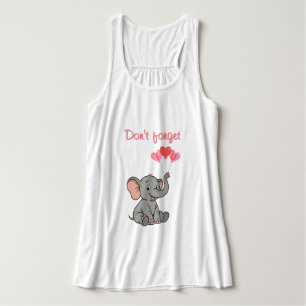 Débardeur Jour de la Saint-Valentin éléphant mignon