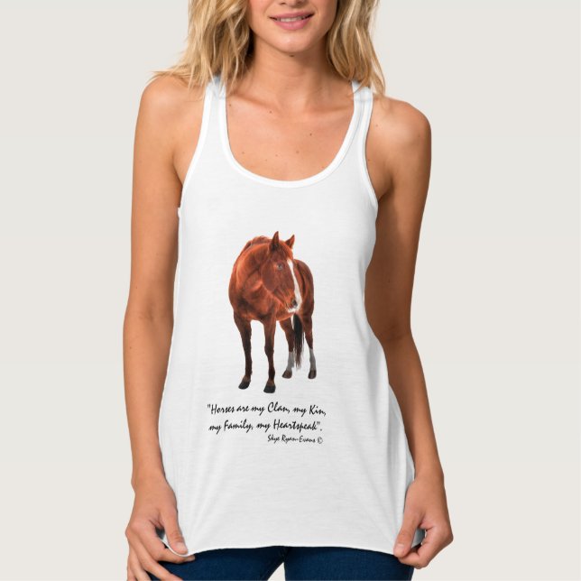 Débardeur Le cheval Sorrel et la citation "Les chevaux sont  (Devant)