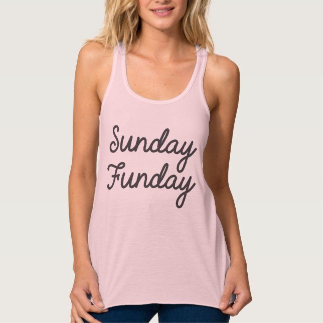 Débardeur Le réservoir des femmes flowy de dimanche Funday (Devant)