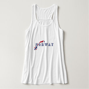Débardeur Lettre norvégienne simple moderne Drapeau Souveni