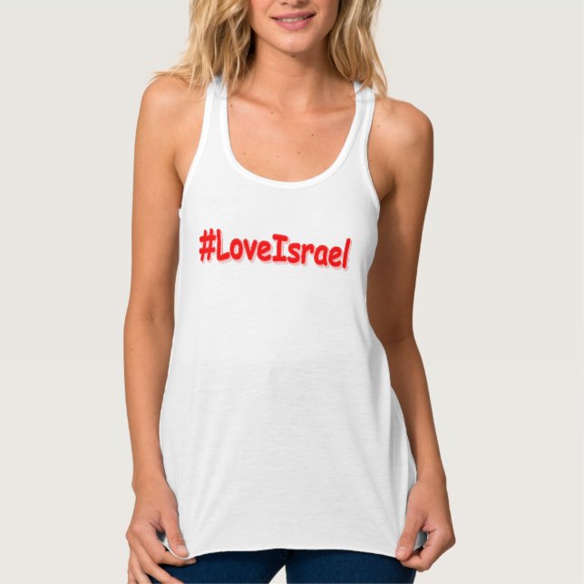 Débardeur "#LoveIsrael" Joli design. Acheter maintenant (Devant)