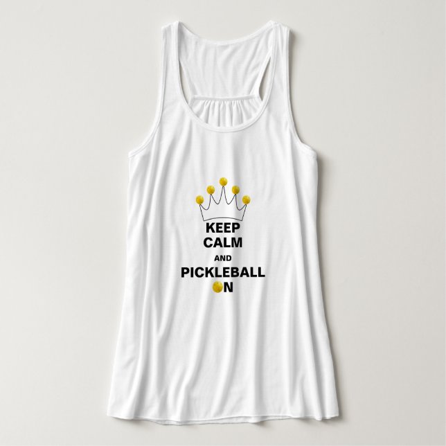 Débardeur Maintenez le calme et le Pickleball allumé, Pickle (Design devant)