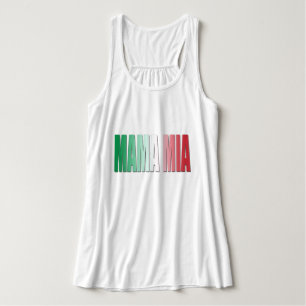 Débardeur Mama Mia Drapeau italien Couleurs Italie Tricolore