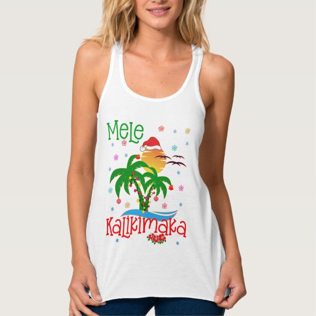 Débardeur Mele Kalikimaka Hawaiian Joyeux Noël Aloha (Devant)