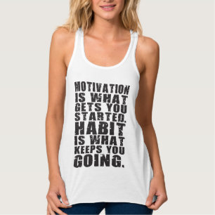 Débardeur Motivation vs Habit - Mots Motivationnels