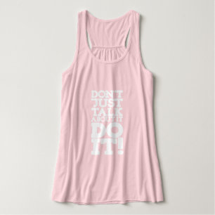 Débardeur Ne parlez pas simplement le font le T-shirt blanc