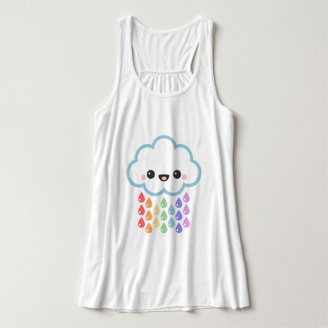 Débardeur Nuage de pluie de Kawaii (Design devant)