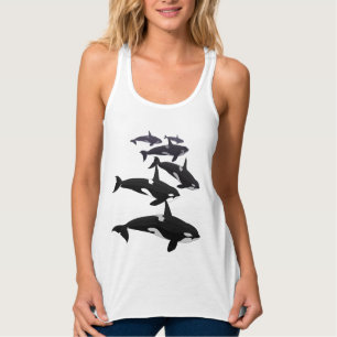 Débardeur Orca femme Chemise Orca Whale Art Tops