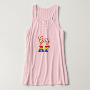 Débardeur Parties scintillant arc-en-ciel orange Gay AF