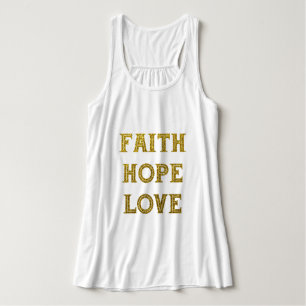 Débardeur Parties scintillant or Chemise T-Shirt Faith Hop