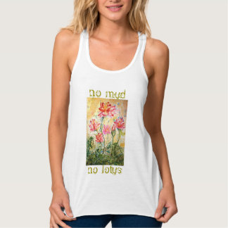 Débardeur Pas de boue Pas de lotus Aquarelle Art Flown Muscl