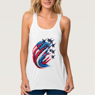 Débardeur patriotique féminine de Racerback