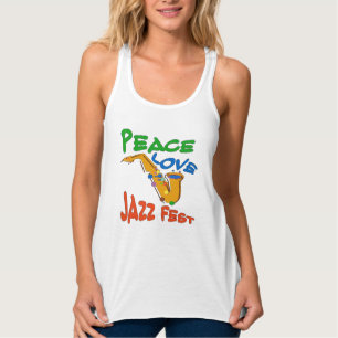 Débardeur Peace Love Jazz Fest Sax
