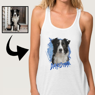 Débardeur Photo de chien Border Collie mignon personnalisé