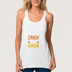 Débardeur Reine Candy Corn Graphique Halloween_1