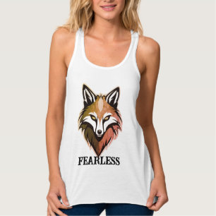 Débardeur Réservoir à racerback pour femmes Wolf sans peur -