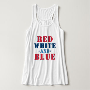 Débardeur Rouge Blanc et Bleu 4 juillet Femmes