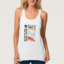 Safe With Me Aquarelle Femme Racerback Tank
