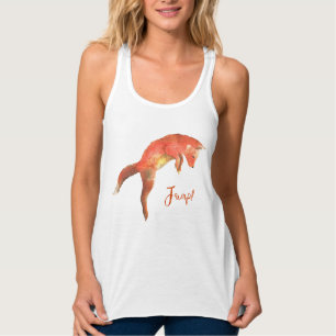 Débardeur Sautez le Fox rouge mignon