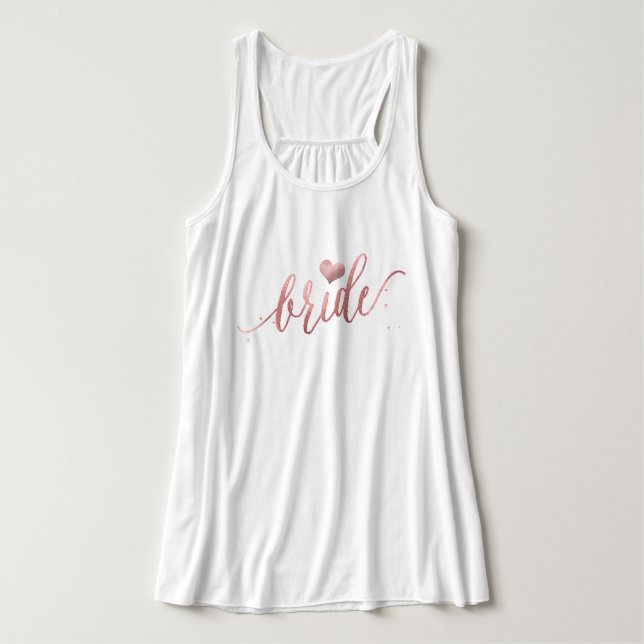 Débardeur Script PixDezines Bride/Faux Rose Gold (Design devant)