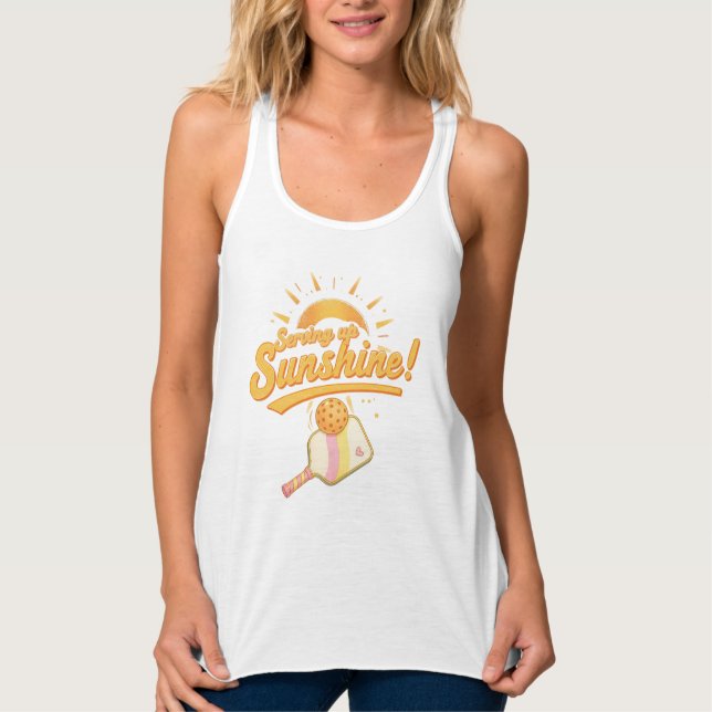 Débardeur Serving Up Sunshine - Sunny Pastel Pickleball Life (Devant)